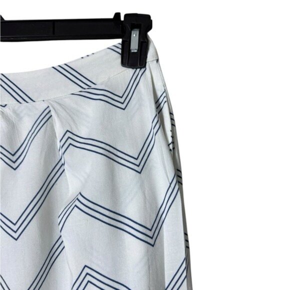 Yumi Kim Linen Culottes Cropped Pants S Resort Bohemian‎ Beachy Pleated Chevron - Picture 3 of 8